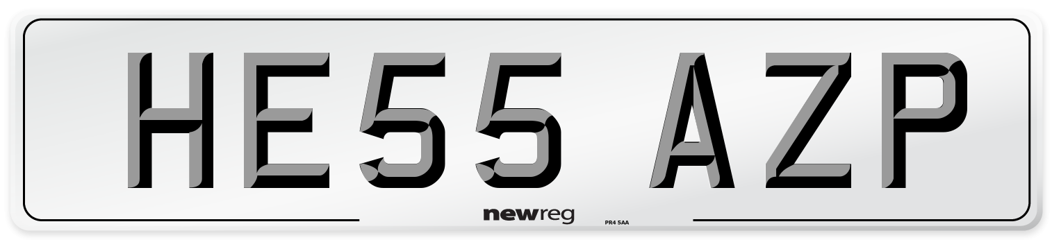 HE55 AZP Number Plate from New Reg
